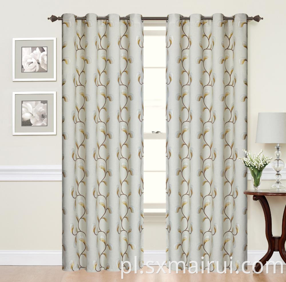 100% Polyester Jacquard Blackout Curtain Panel